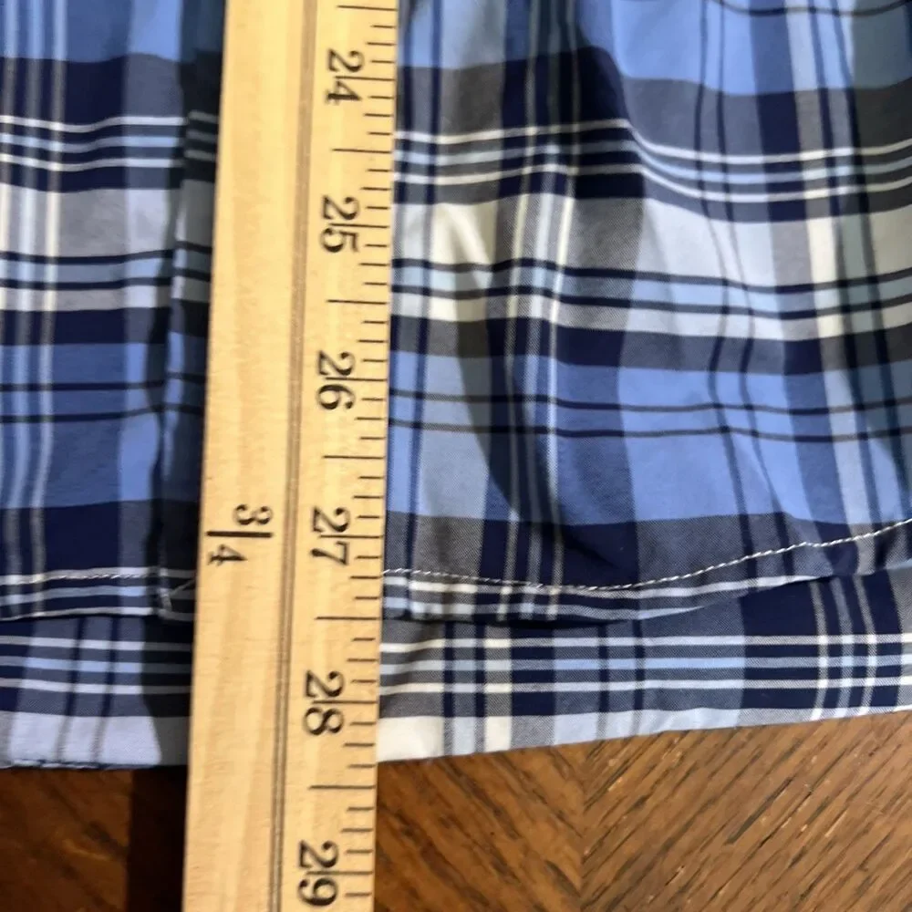 Ralph Lauren Polo Boy’s Plaid  Button-Down Shirt Blue Size XL 18-20 Preppy Pony